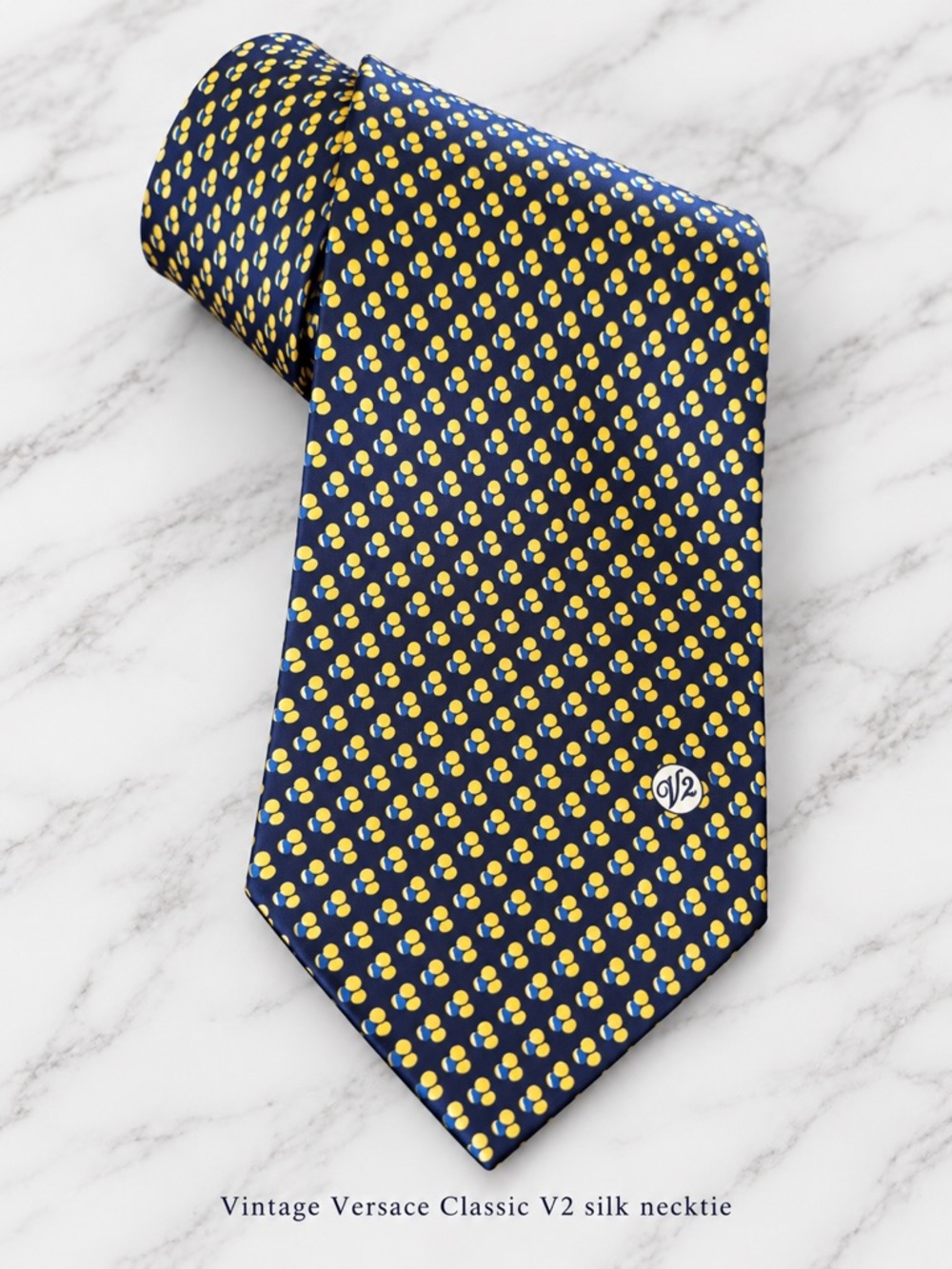 Vintage 1990s Versace Classic V2 Medusa Silk Tie